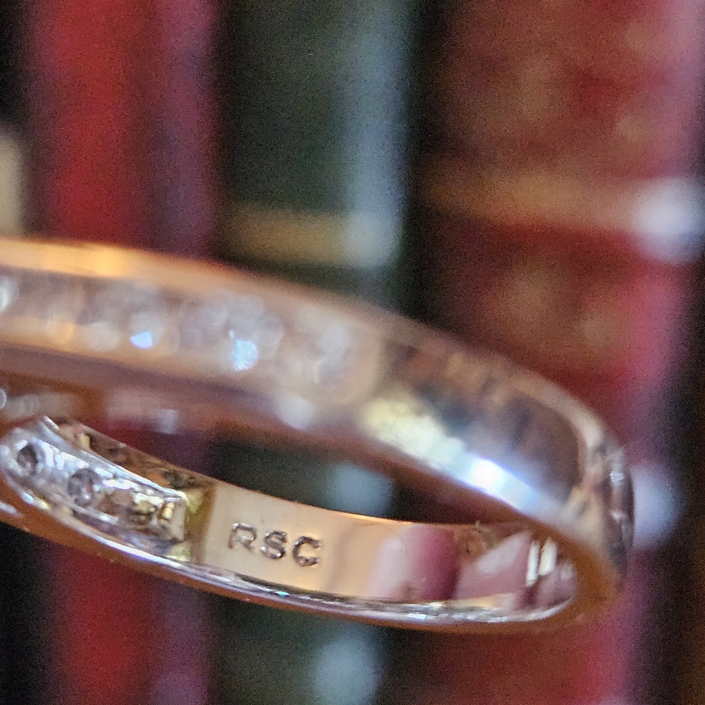 Signed RSC Silvertone Size 6 ring - Picture 3 of 9